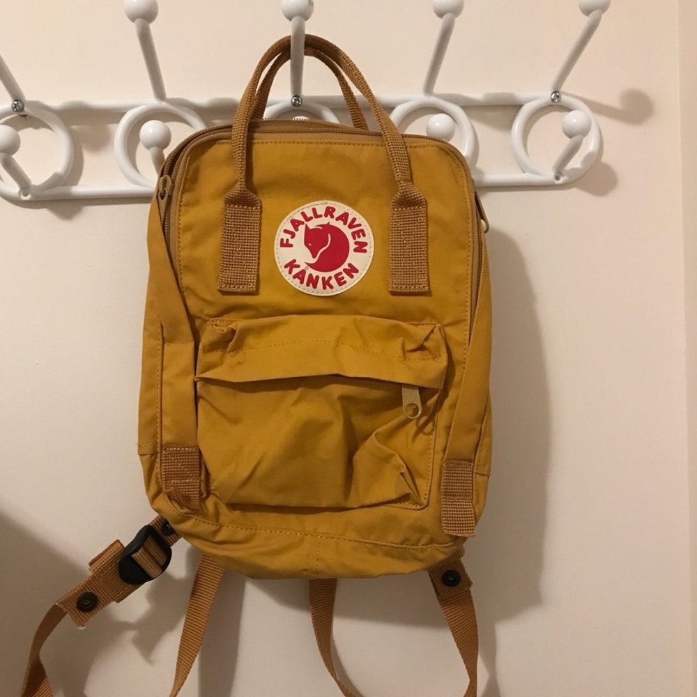 Fjallraven kanken yellow backpack (mini)